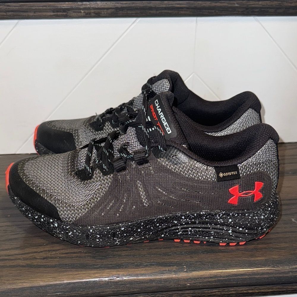 Under Armour Gray and Red Athletic Shoes Goretex